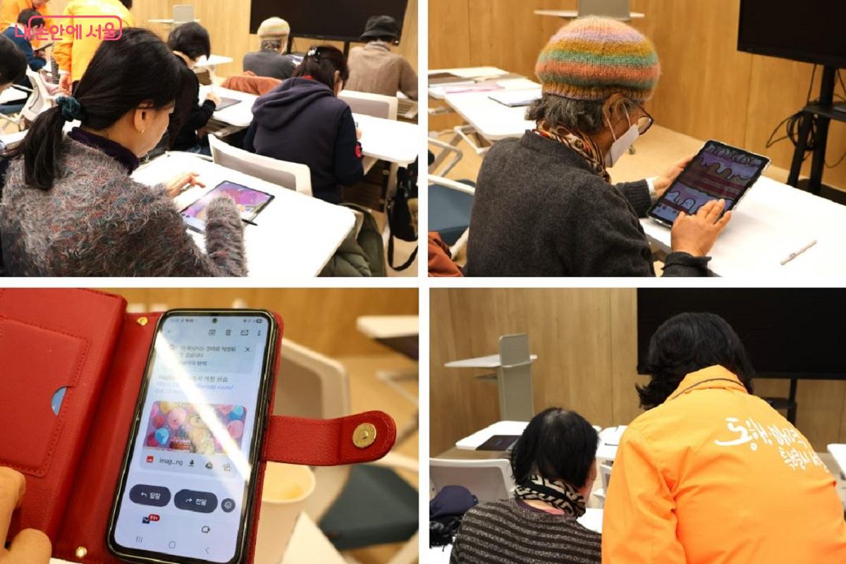 3층 강의실에 들어서자 태블릿 드로잉 교육에 집중한 참석자들의 열기가 뜨거웠다. &copy;이봉덕