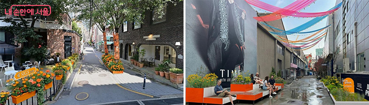 아뜰리에길 및 연무장길 조성 예상도