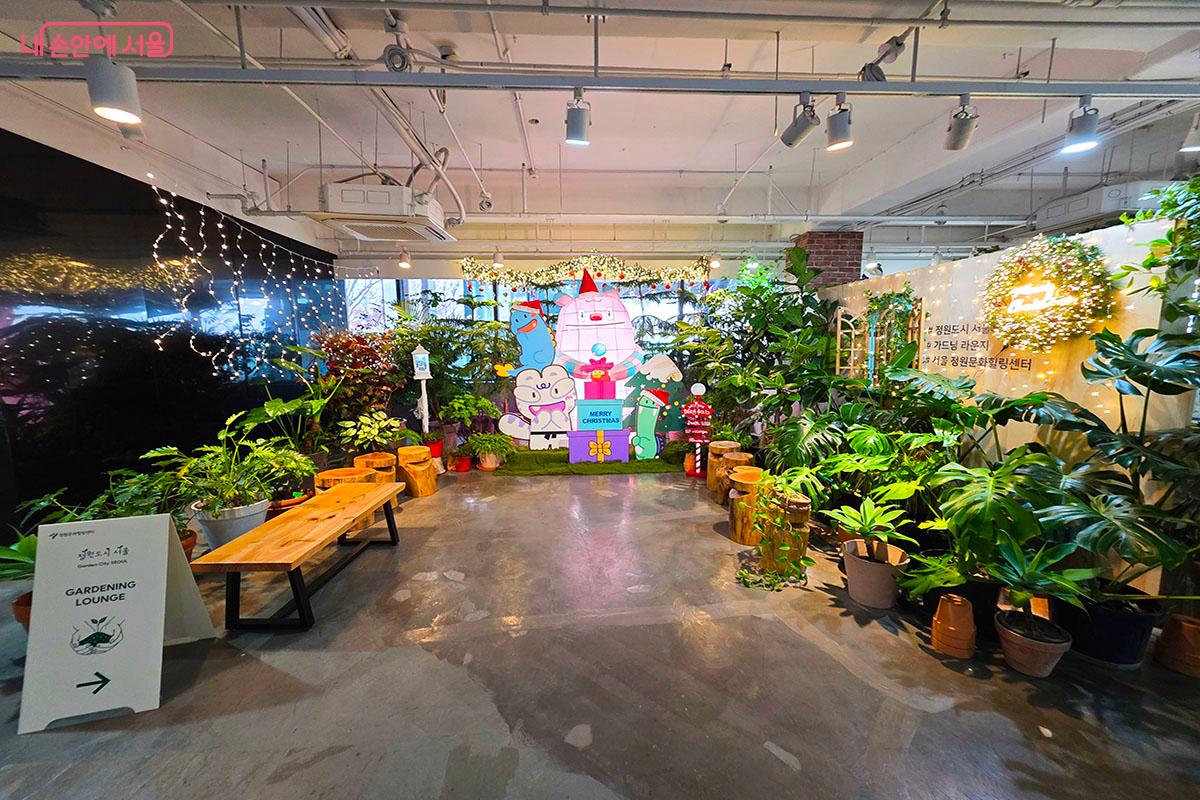 서울정원문화힐링센터의 해치 키링 인증 포토존 &copy;이정민