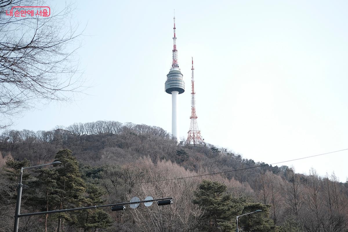 남산 하늘숲길의 시작점 &lsquo;소월정원&rsquo;은 남산도서관 인근에 위치해 있다. &copy;김아름