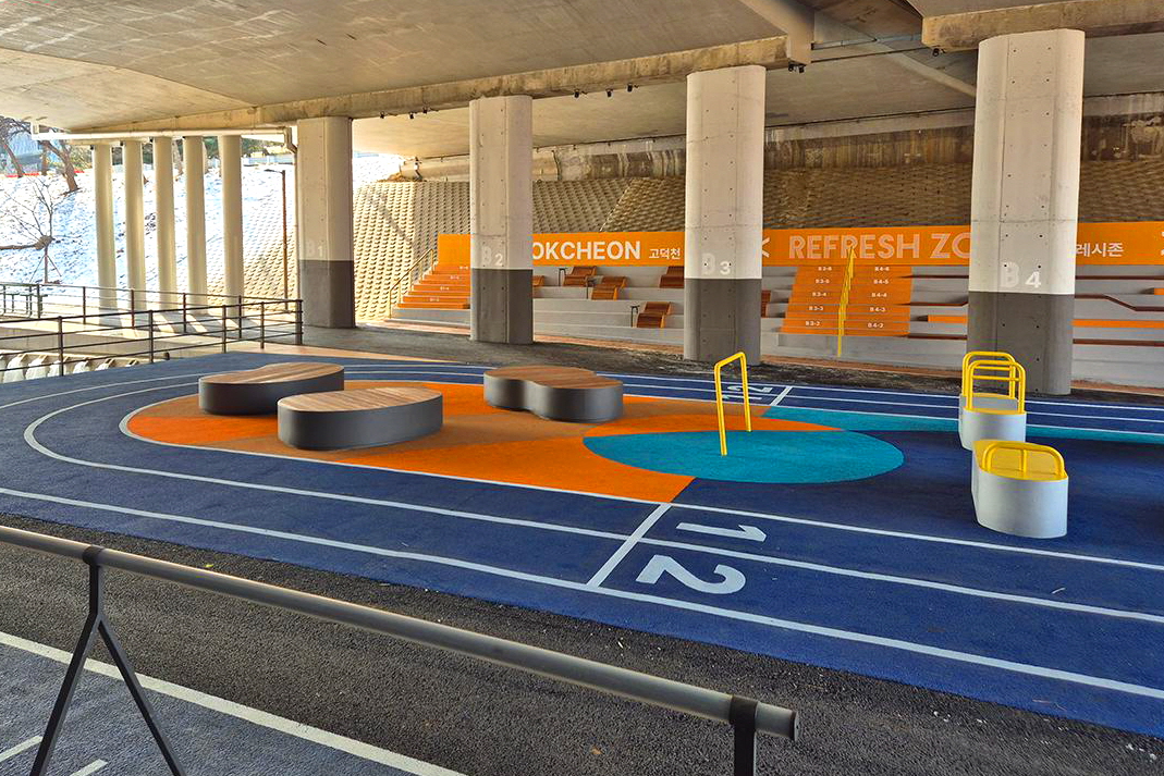 어둡던 교량 하부가 러너&middot;라이더의 핫플로! '고덕천 라운지' 조성