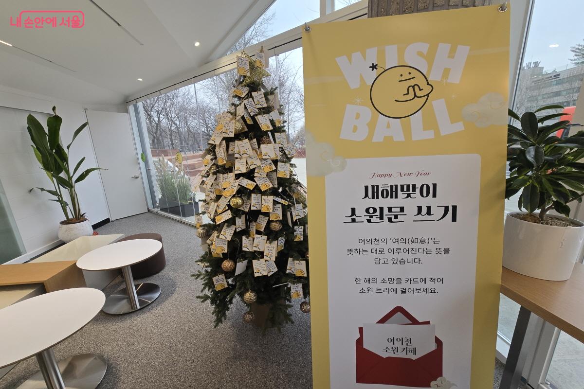 새해를 맞아 소원을 쓰고, 트리에 걸어놓는다. ⓒ조송연