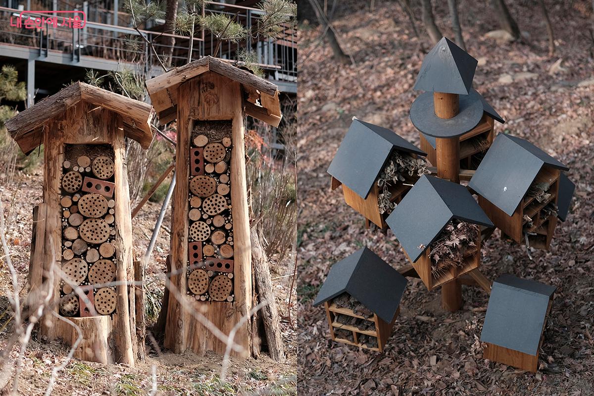 남산의 설해나 피해목을 재활용해 만든 &lsquo;곤충호텔&rsquo; &copy;김아름