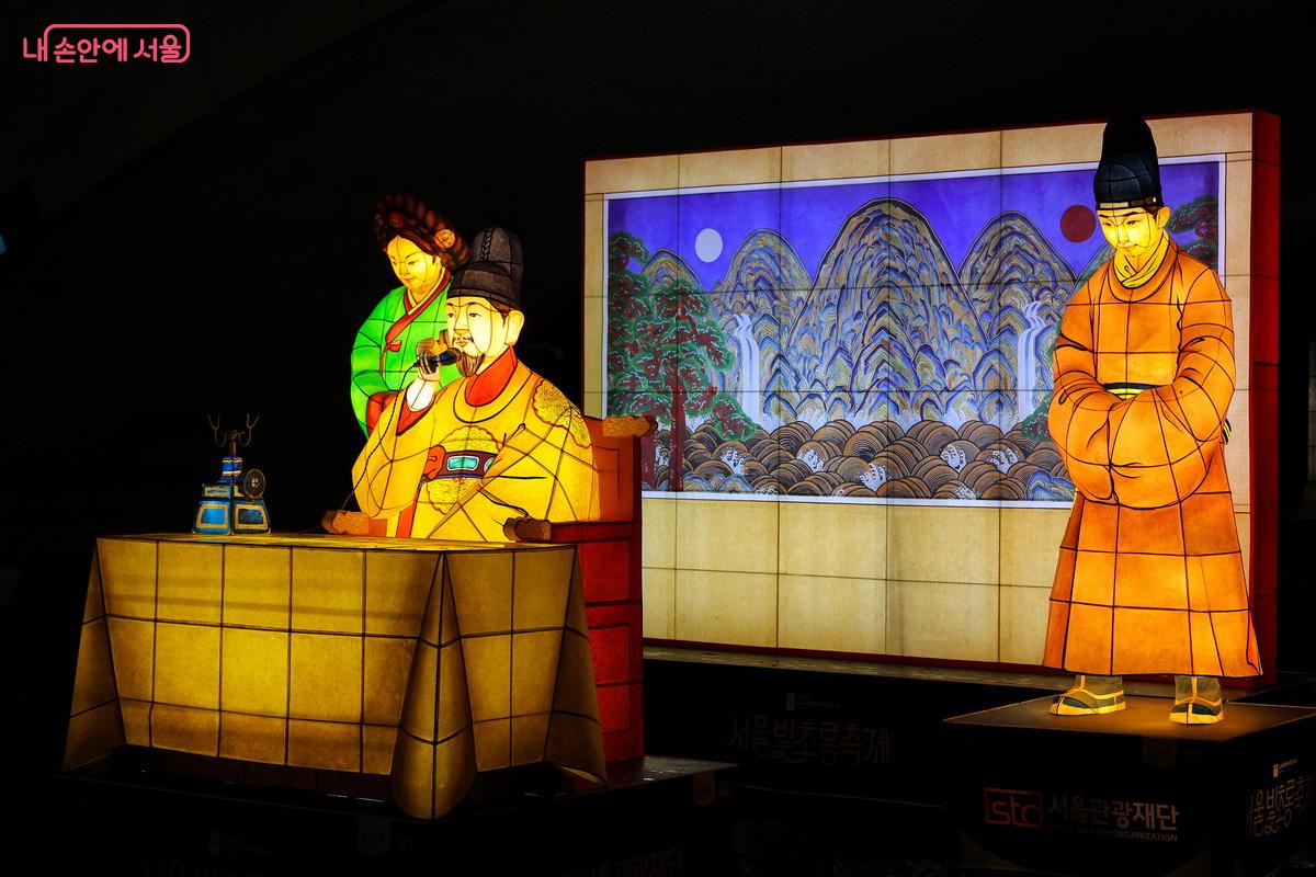 1896년 덕수궁 우리나라 최초 전화 통화 장면(옛빛+최초의 전화기) &copy;박성환