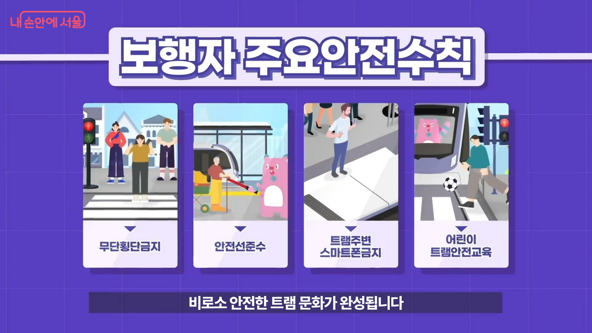 위례선 트램 보행자 수칙 ©서울시