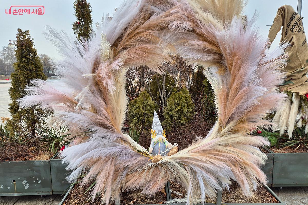 다양한 모양의 억새풀 포토존이 방문객들에게 특별한 볼거리를 선사한다.