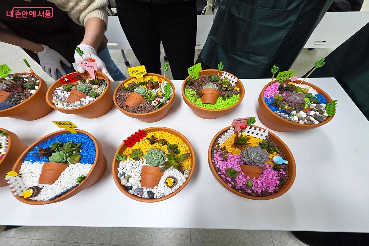 서울중부공원여가센터에서 진행한 잡학다식 식집사(다육데코)&copy;이정민