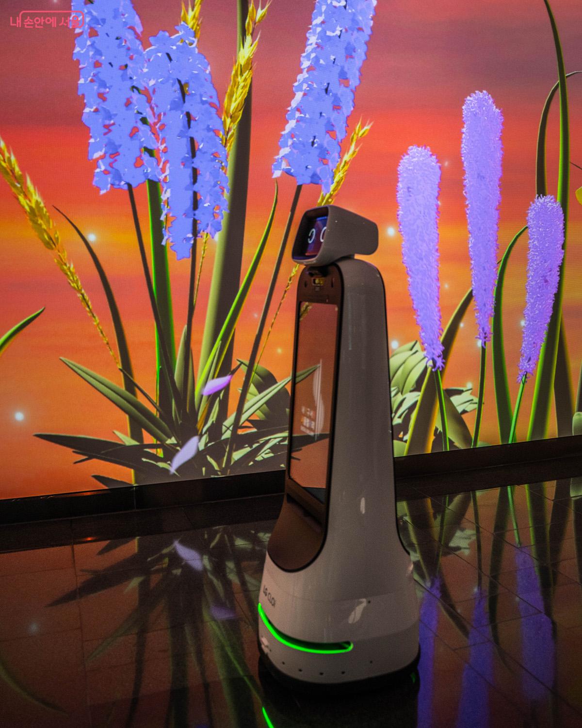 전시관을 이동 중인 로봇 Ⓒ최승훈