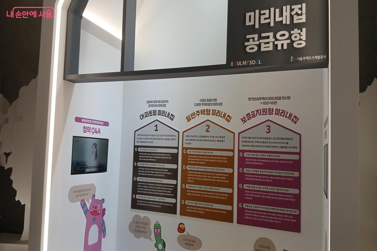 벽면에 주택에 대한 이론들이 설명되어 있다ⓒ유지민