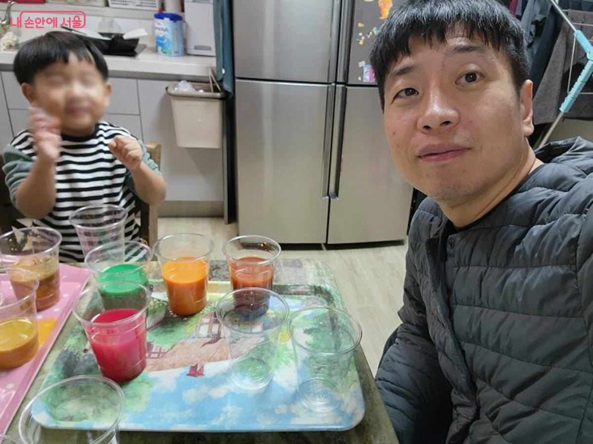 100인의 아빠단 캠핑 활동 후 둘째와 더욱 돈독한 사이가 되었다. &copy;본인 제공