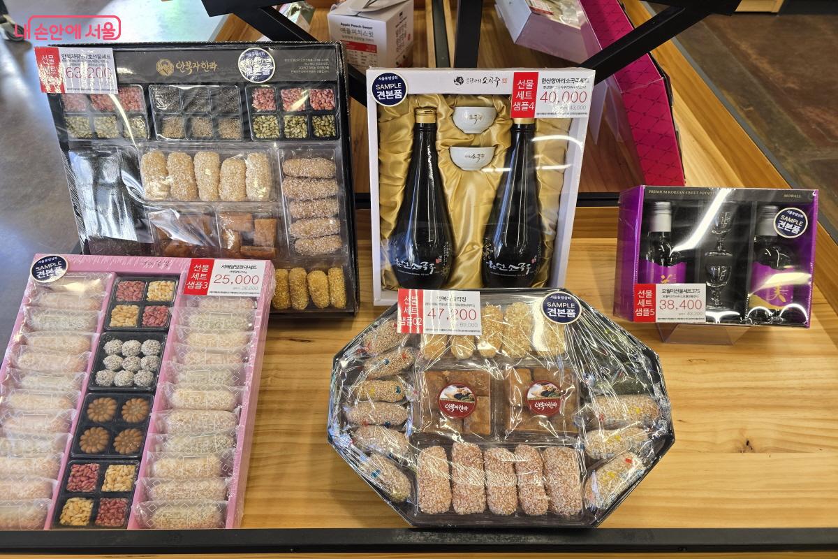 한과와 참기름, 전통주 선물세트 ⓒ조수연