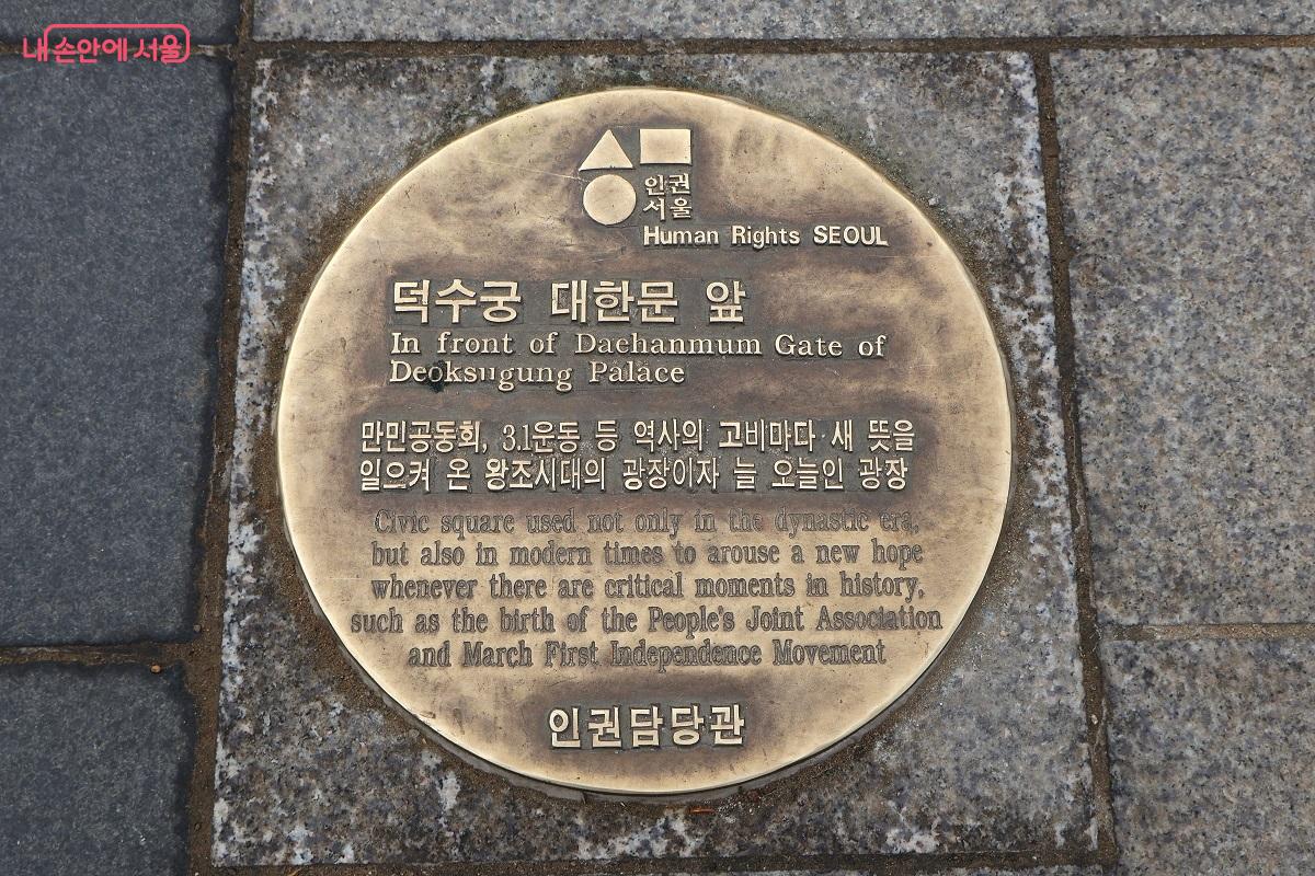 3&middot;1 운동을 포함해 우리 현대사의 고비마다 시민들이 모여 새 뜻을 일으켰던 '광장'의 역사를 증언하고 있다. &copy;김대진