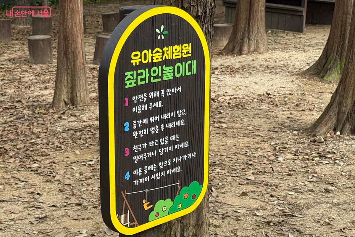 짚라인 놀이대 사용 시 주의사항 &copy;임윤아