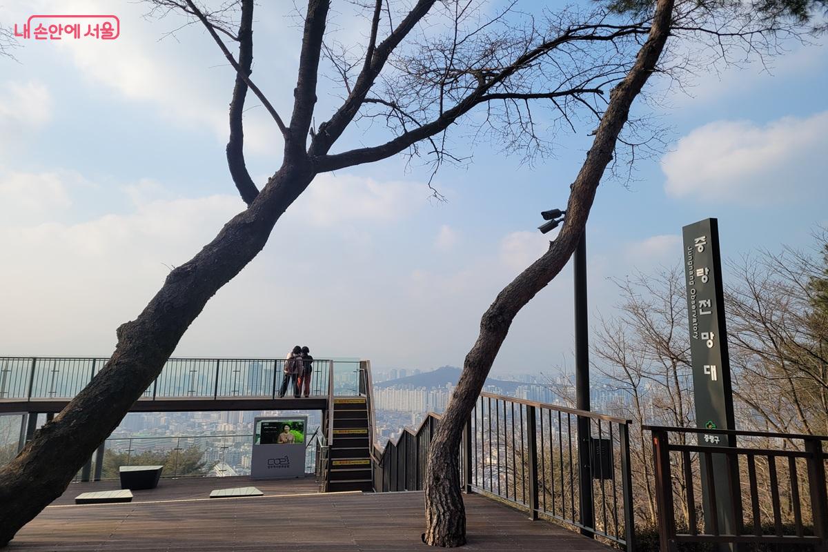 망우산 중랑전망대에서 내려다본 서울 도심 풍경 &copy;조연