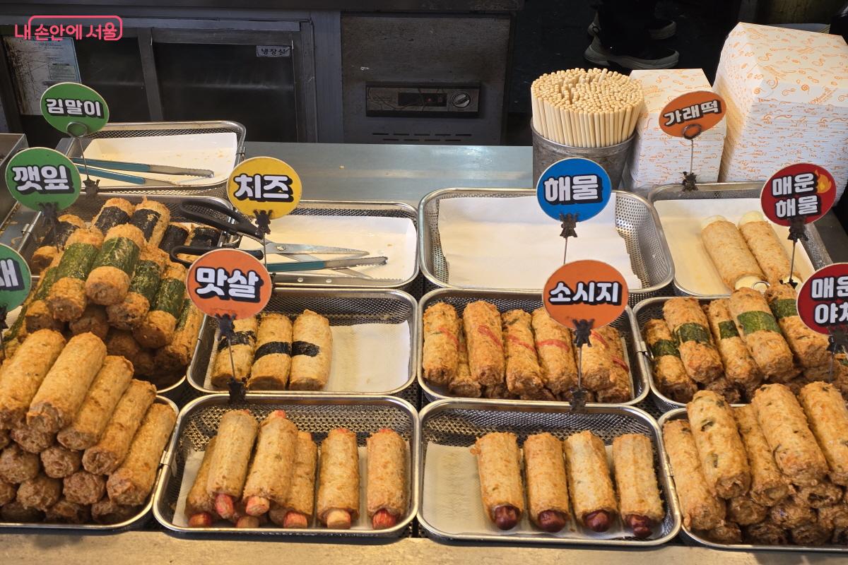 망원시장의 먹거리들. 핫바다.