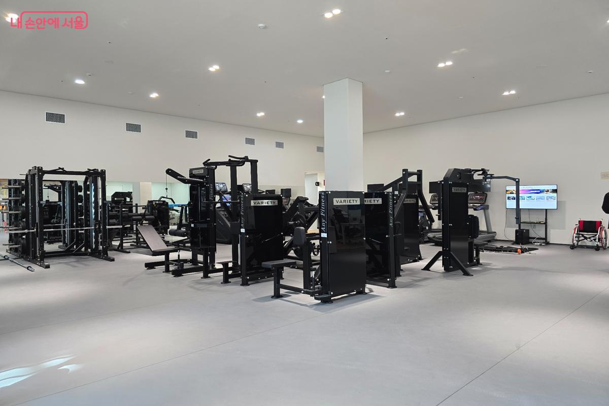 &lsquo;휠리엑스&rsquo;를 비롯해 총 5종의 장애인용 운동 기구가 설치돼 있다. &copy;강사랑