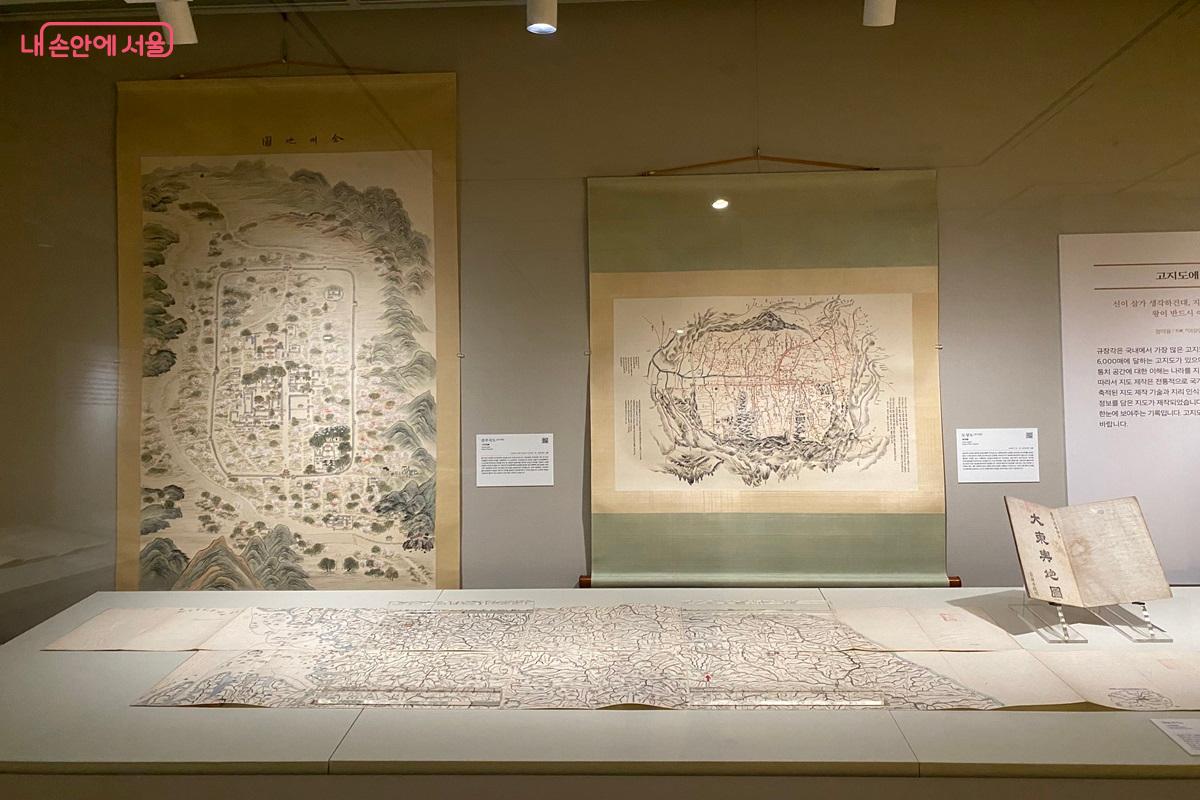 &lsquo;한성부지도&rsquo;도 전시되어 있다. &copy;이근석