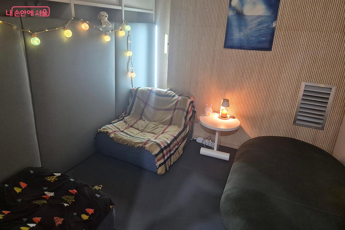 주변의 변화에 예민하게 반응하는 장애인들을 위한 감각안정실 ©백승훈