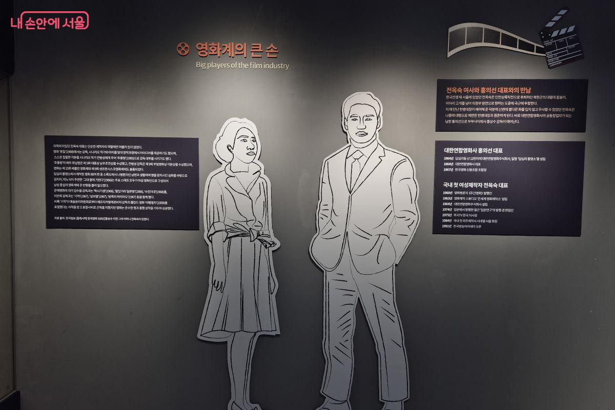 국내 첫 여상제작자 전옥숙 대표와 대한연합영화사,일명 답십리촬영소를 설립한 홍의선 대표            홍의선 대표