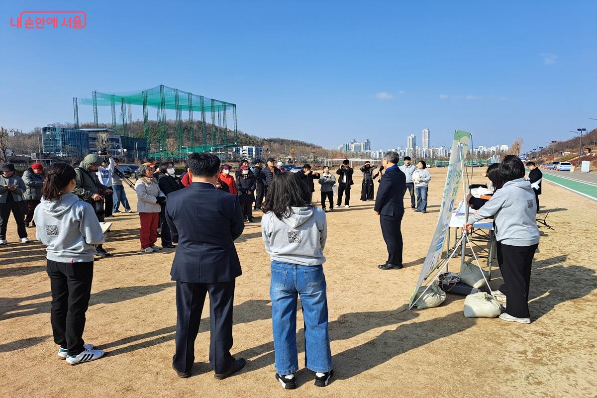 지난 3월 4일 구로구 안양천에서 열린 '플로킹 데이' 개막식 현장 ©홍지영