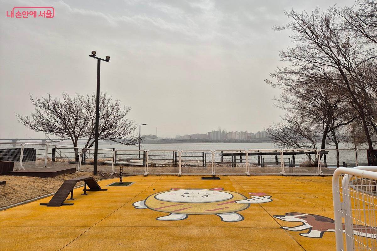 반려견 놀이터에서도 한강을 바라볼 수 있다. &copy;마가은