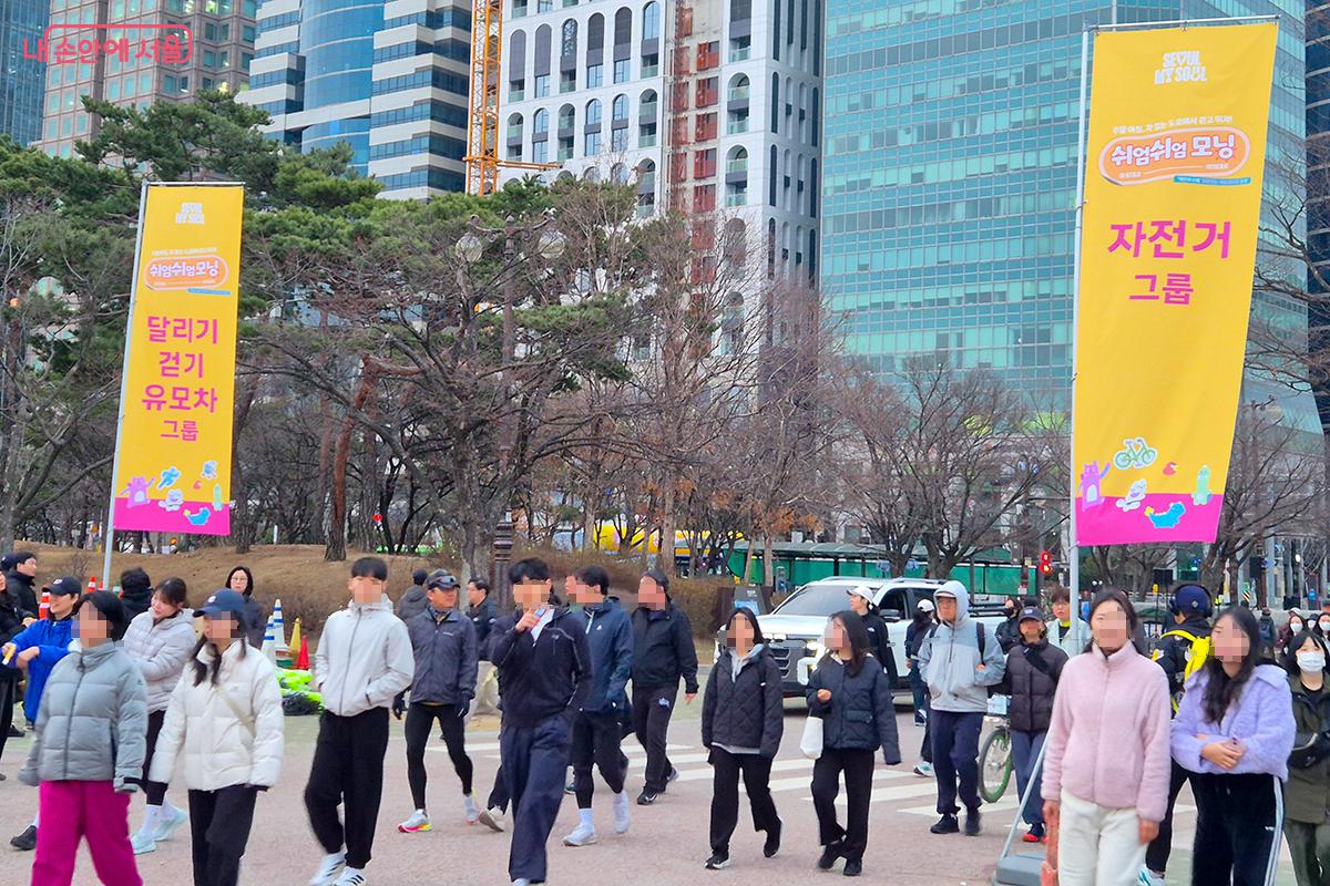 &lsquo;쉬엄쉬엄 모닝&rsquo;은 차량 위주 도심 도로를 시민들에게 개방하는 &lsquo;서울형 열린 생활체육프로그램&rsquo;이다. &copy;이혜숙
