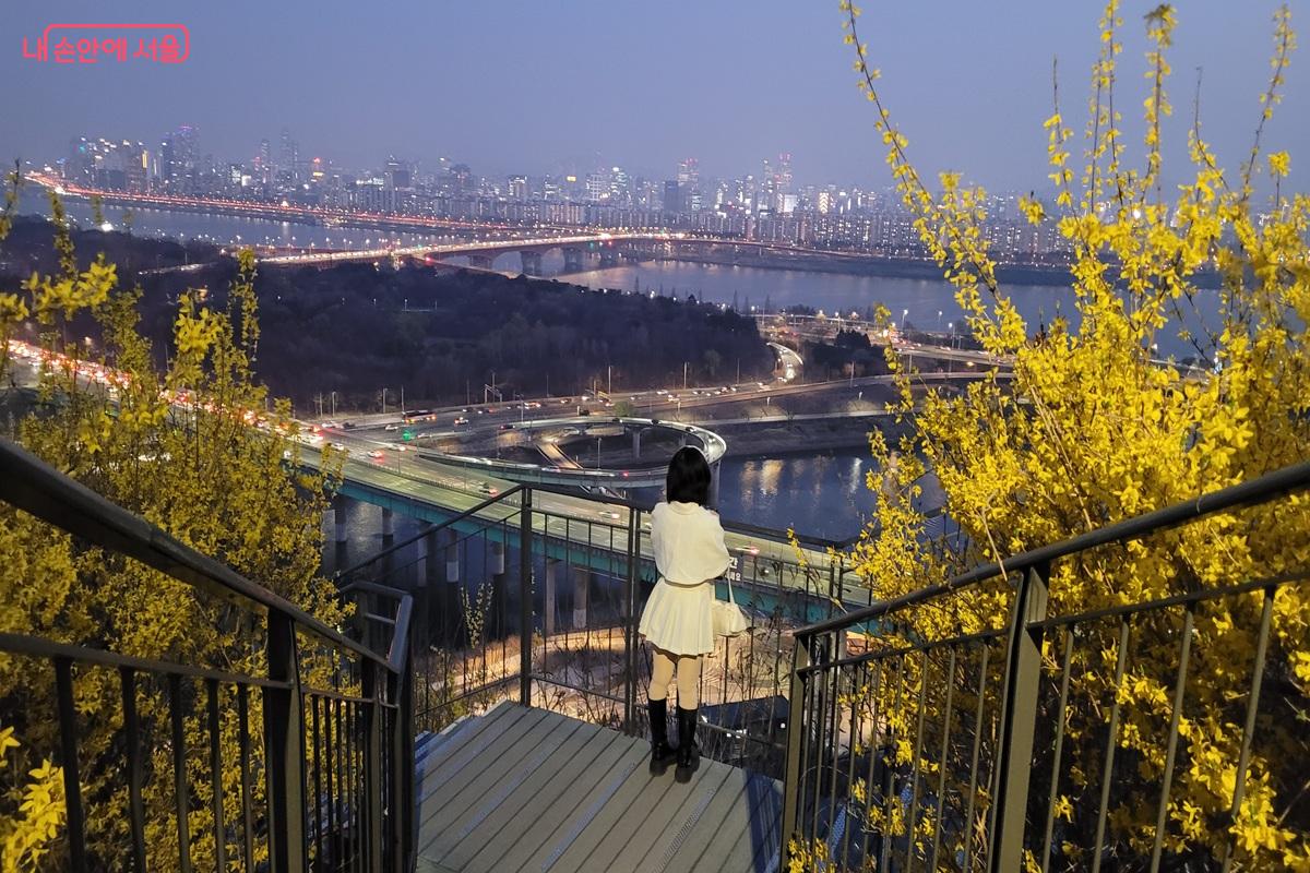 전망대 계단에 바라본 야경 ⓒ조연