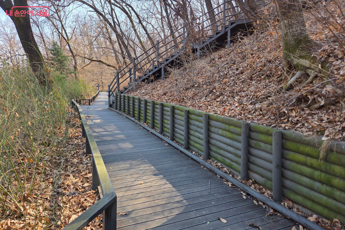 봉산 무장애숲길 데크길 모습 &copy;김승아
