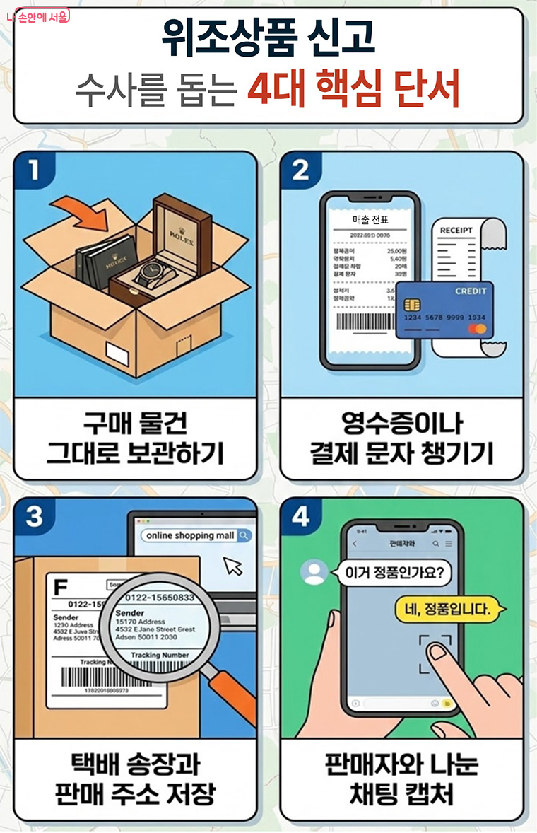 위조제품 신고 시 4대 핵심단서