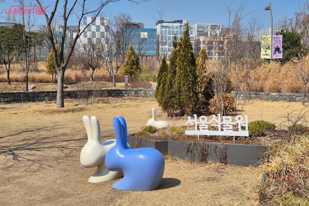 서울식물원에는 넓게 열린 숲이 있다. 조형물이나 전시도 이루어지고 있어서 산책하기 좋다. ⓒ마가은