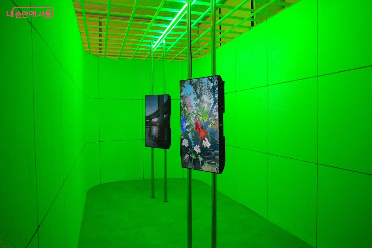 건립기록전 중 신지선 작가의 <서서울피디아&ndash;AR 무빙 이미지> &copy;조수봉