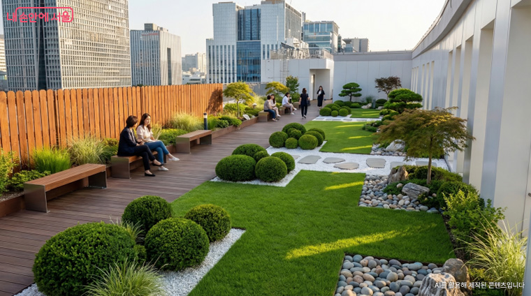 창업복지센터 옥상에 &lsquo;G-가든&rsquo;을 조성한다.  
