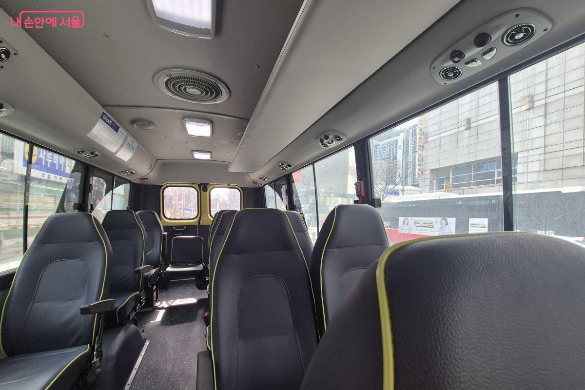 자율 주행 버스 내부 모습