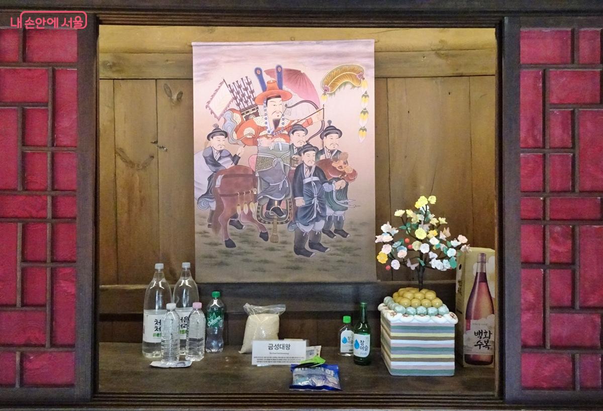 금성당 안 금성대군의 무신도 ⓒ김종성