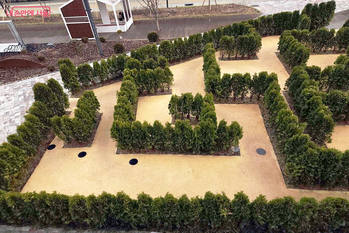 위에서 내려다본 미로정원의 모습 ⓒ이다현