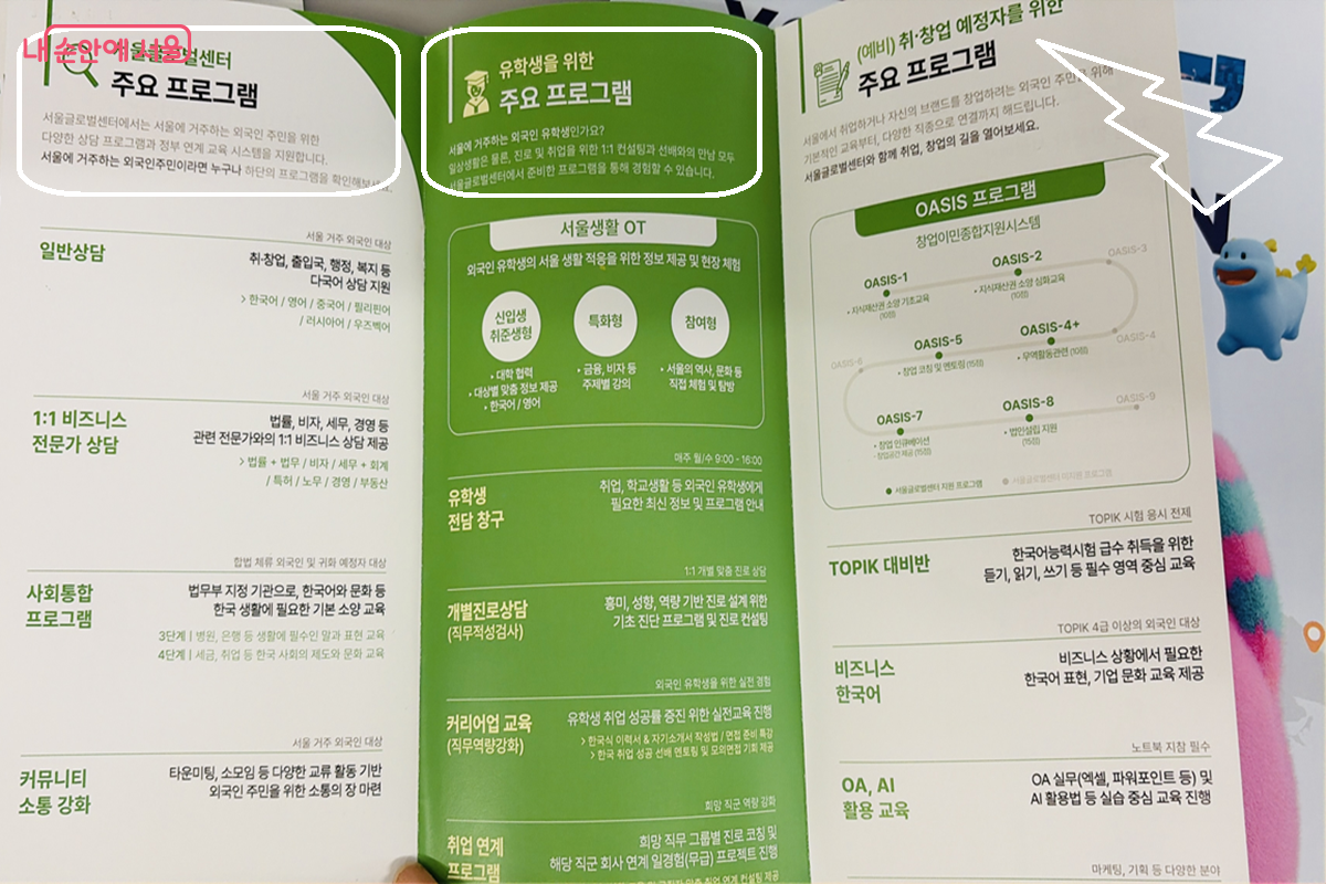 서울글로벌센터가 제공하는 주요 프로그램들 &copy;김경선