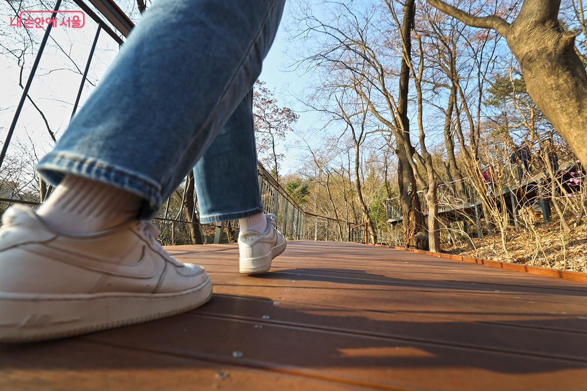 데크길을 따라 천천히 걸으며 봄을 만나보자. &copy;김주연