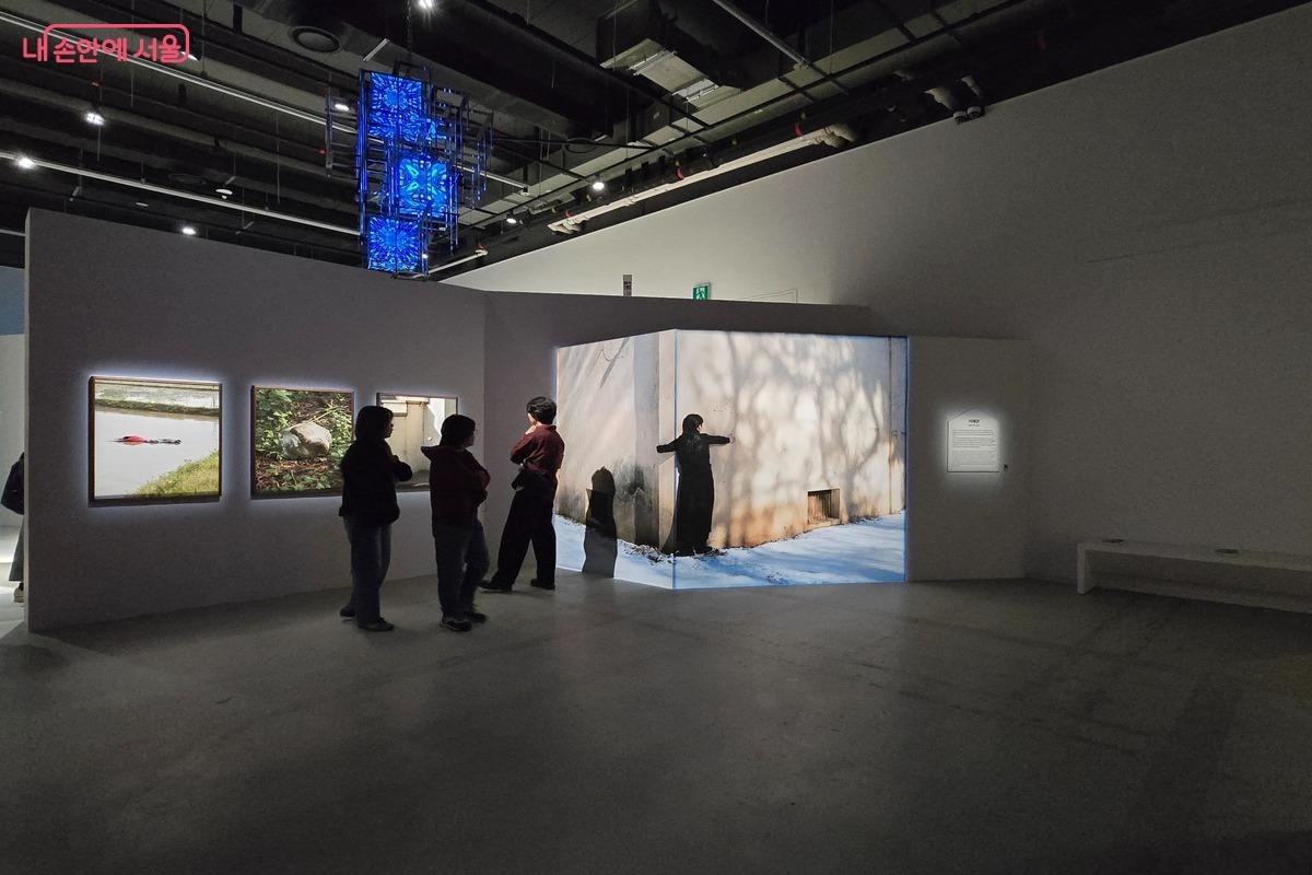  이예은의 <무모 연작> 프로젝트를 감상하는 관람객들 &copy;강사랑