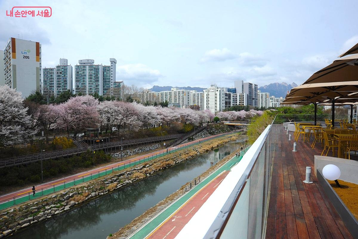수변전망대에서 본 우이천 상류 경관 &copy;조수봉