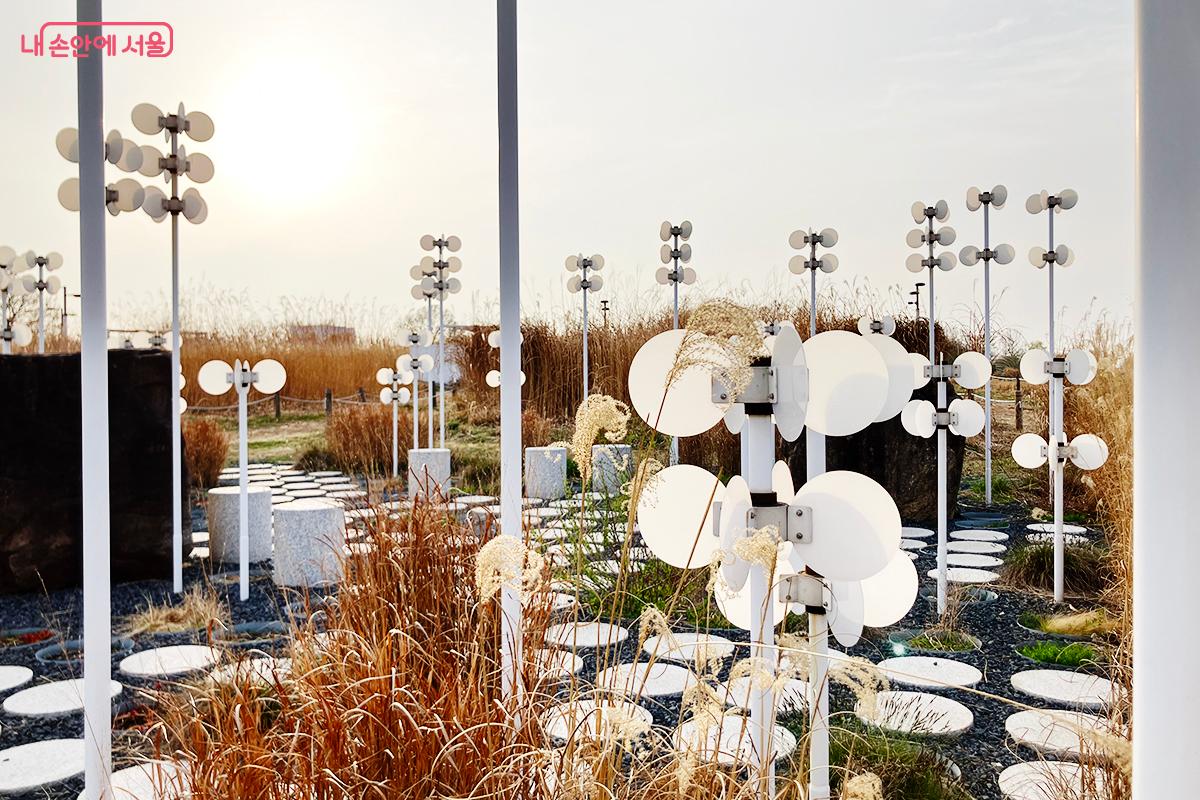 바람의 결을 시각적으로 보여주는 이색적인 바람개비 정원 ©이란
