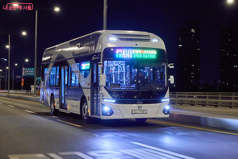 A148 새벽동행 자율주행버스가 4월 16일 새벽부터 운영된다.
