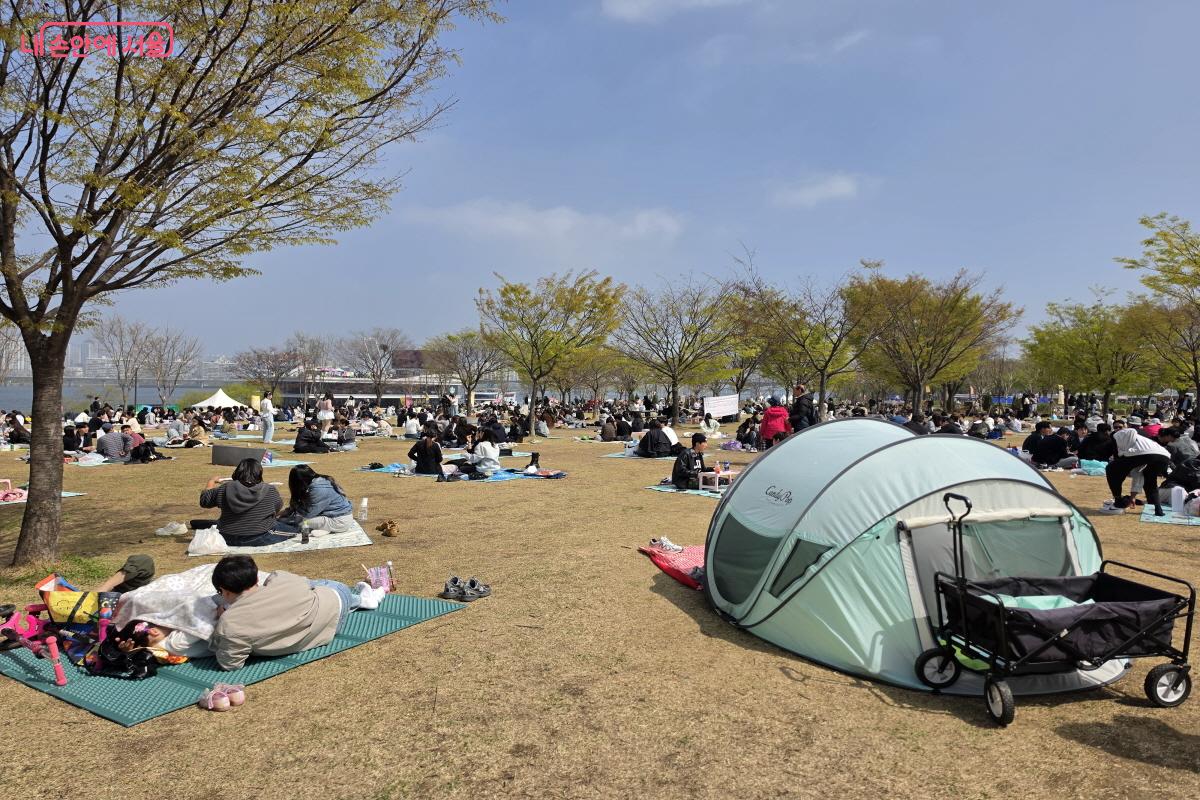여의도 한강공원의 주말.