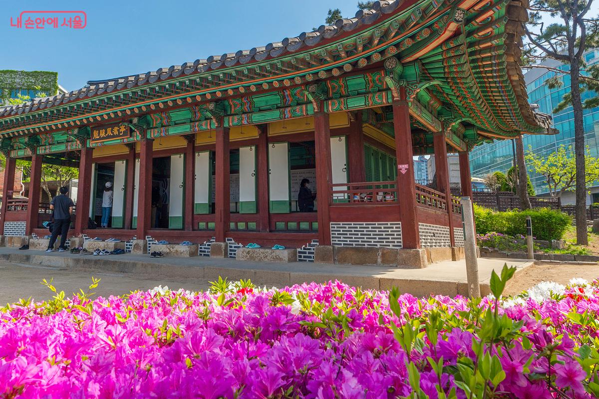 효심이 깊은 정조가 아버지 사도세자의 현륭원 참배를 위해 수원에 갈 때 잠시 쉬기 위해 마련한 누정인 용양봉저정