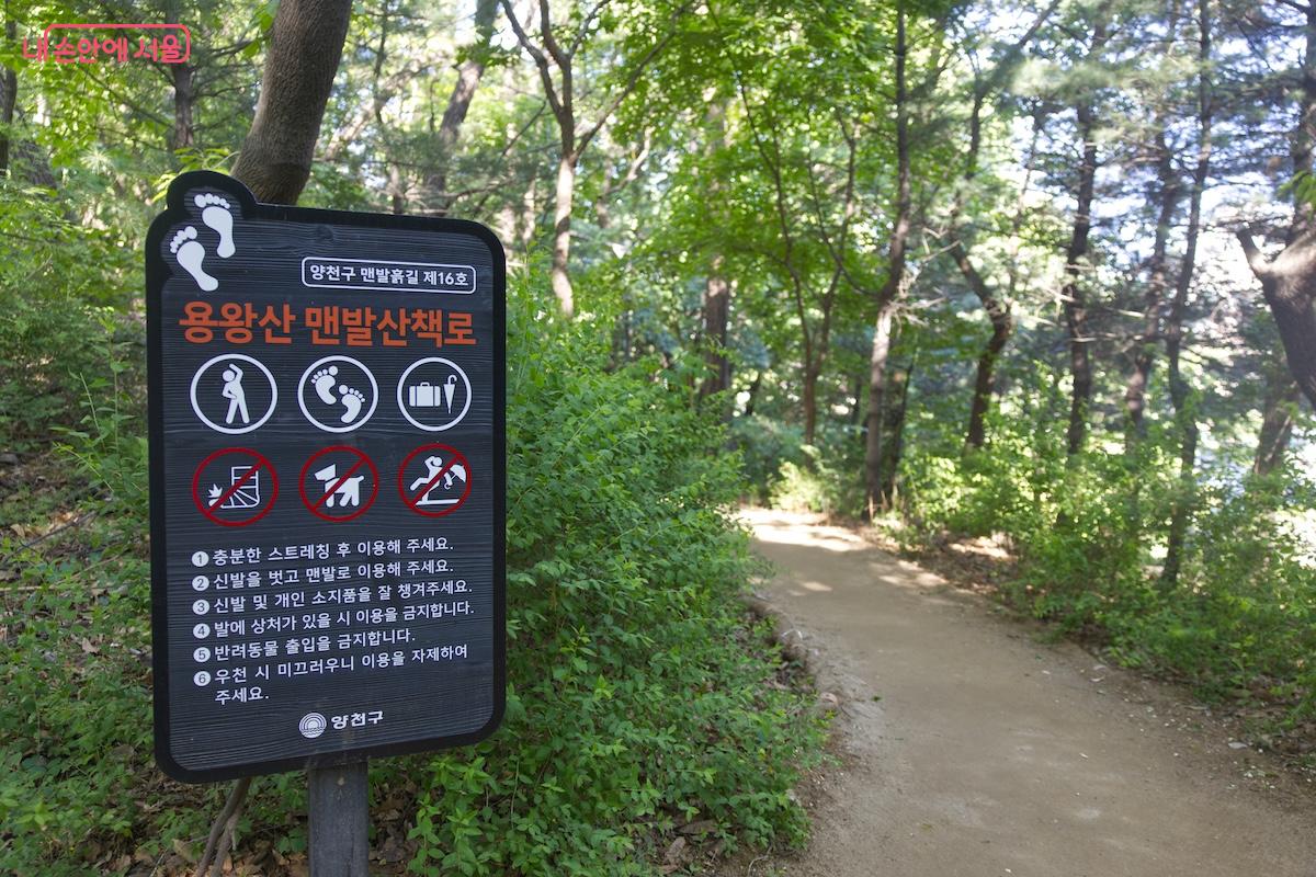 날씨가 좋아지면서 맨발산책로의 인기도 덩달아 오르고 있는 것 같다.