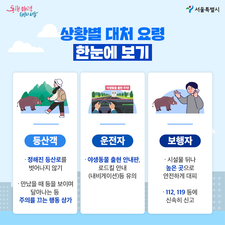 상황별 대처 요령 한눈에 보기