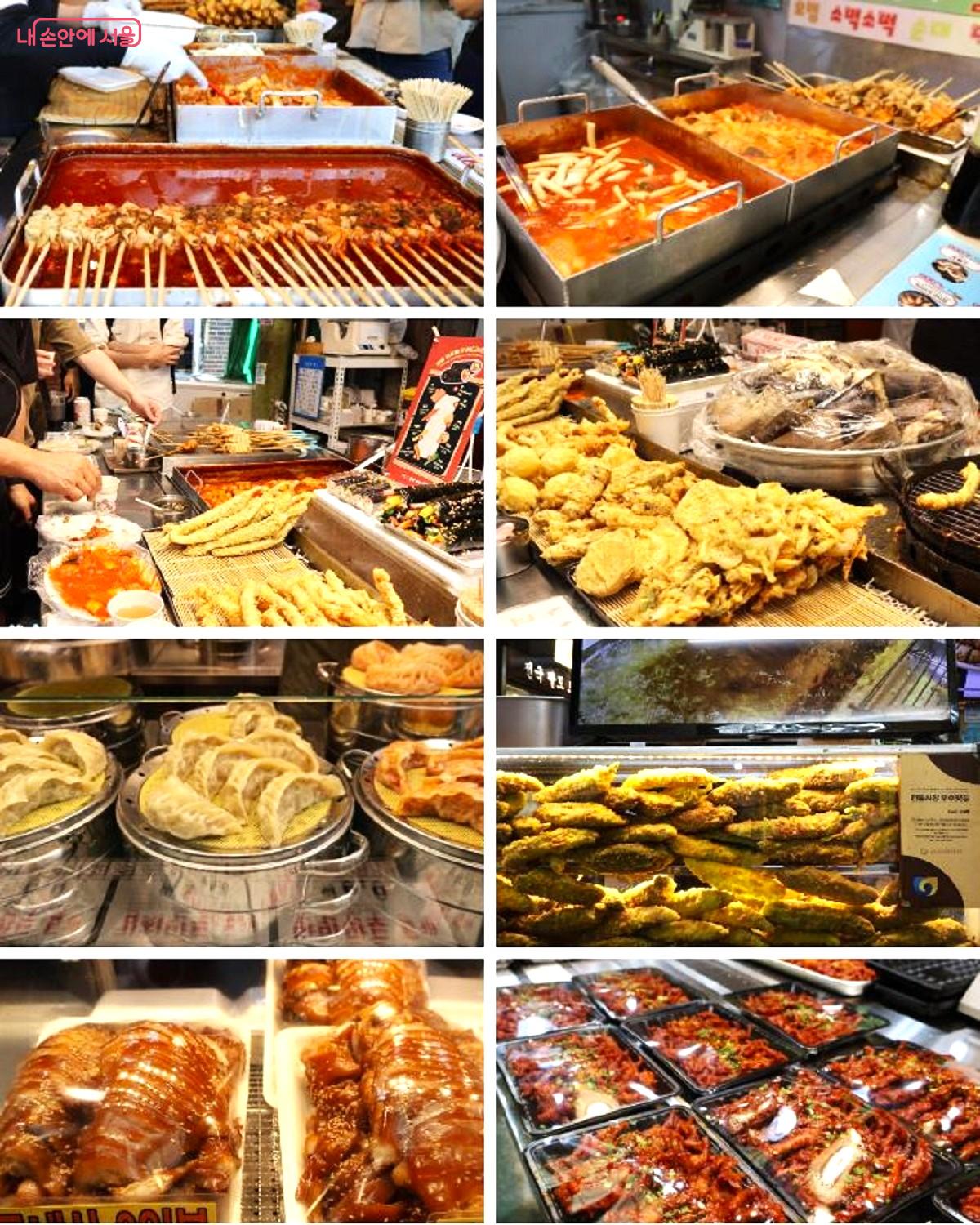 떡볶이, 어묵, 튀김 등 침샘을 자극하는 망원시장의 다채로운 먹거리들 &copy;이봉덕 