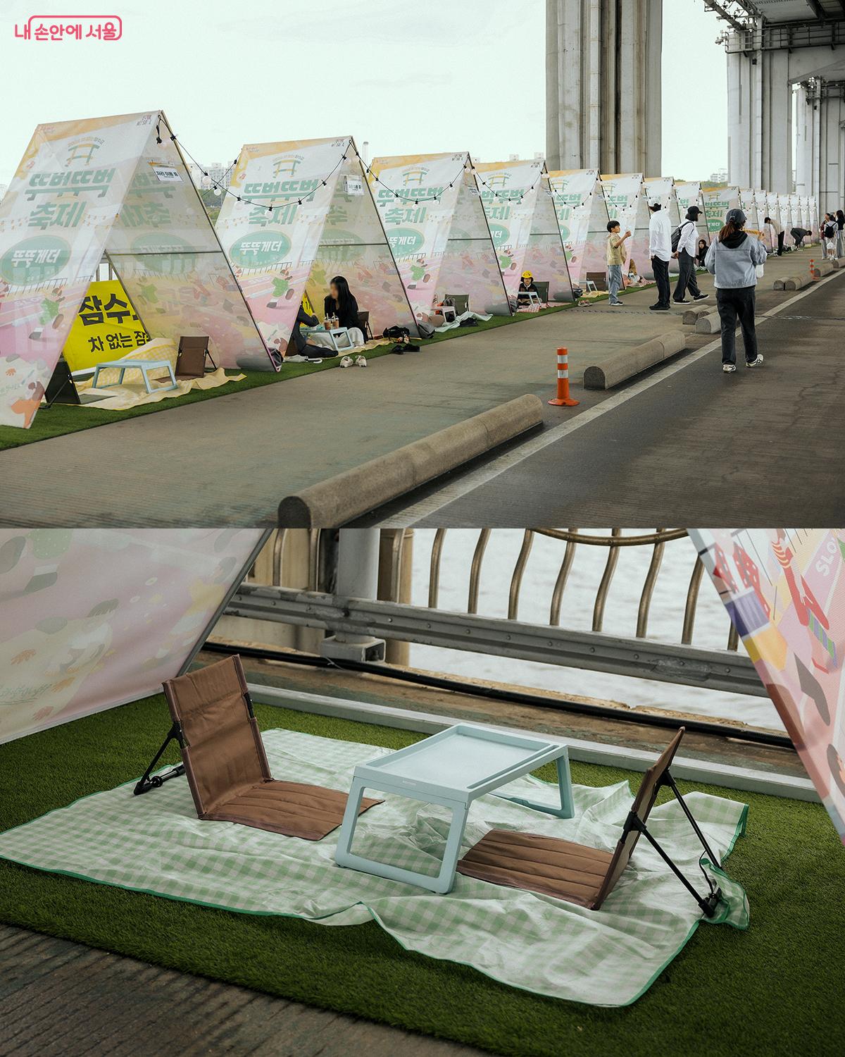 사전 예약제 휴식 공간인 ‘달빛 소풍 쉼터’ 모습 ⓒ김아름