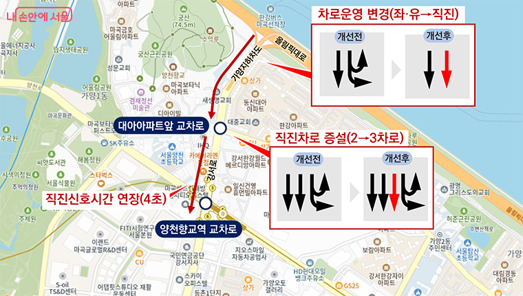 강서로 직진 정체 개선사항
