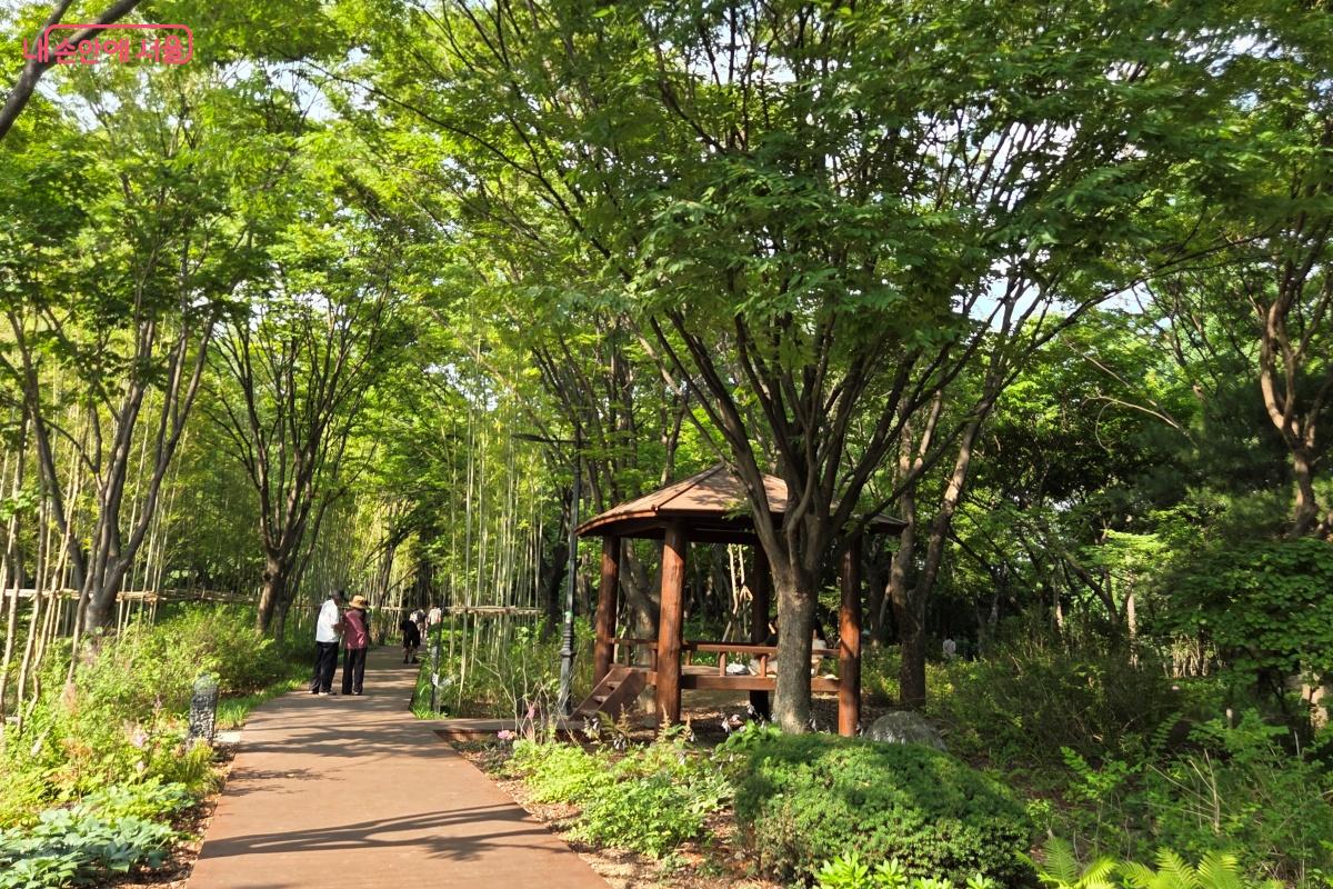 아담한 정자에서 남산의 바람과 자연의 소리를 듣고 쉬어간다. &copy;김미선