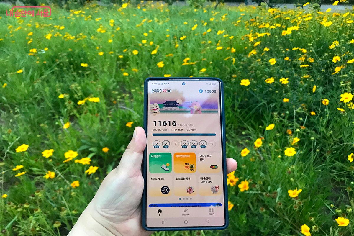 365 서울챌린지 일상, 하 난이도의 '손목닥터9988 1만 보 인증하기' 챌린지를 완료했다. ©이정민